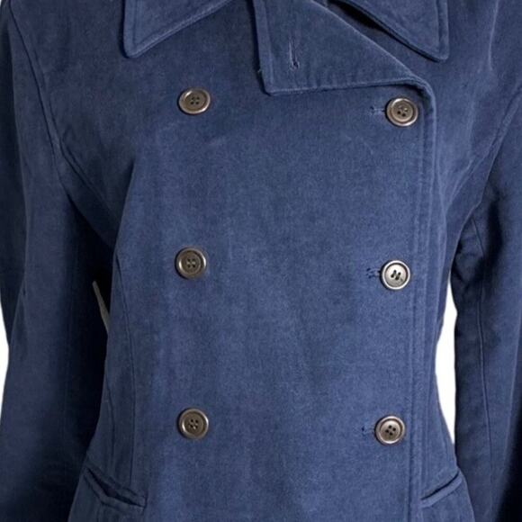 J. Crew Womens Double-Breasted Lightweight Jacket Navy Blue Size 10 - Picture 7 of 7